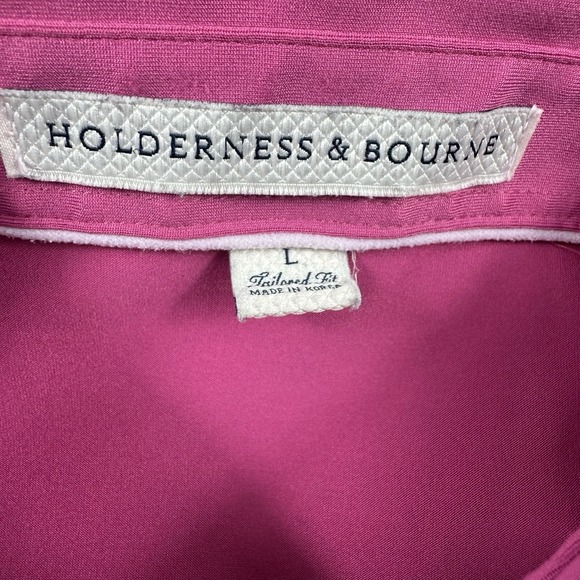 Holderness & Bourne Gold Tee Men's S/S Performance Golf Polo Size Large - Picture 4 of 6